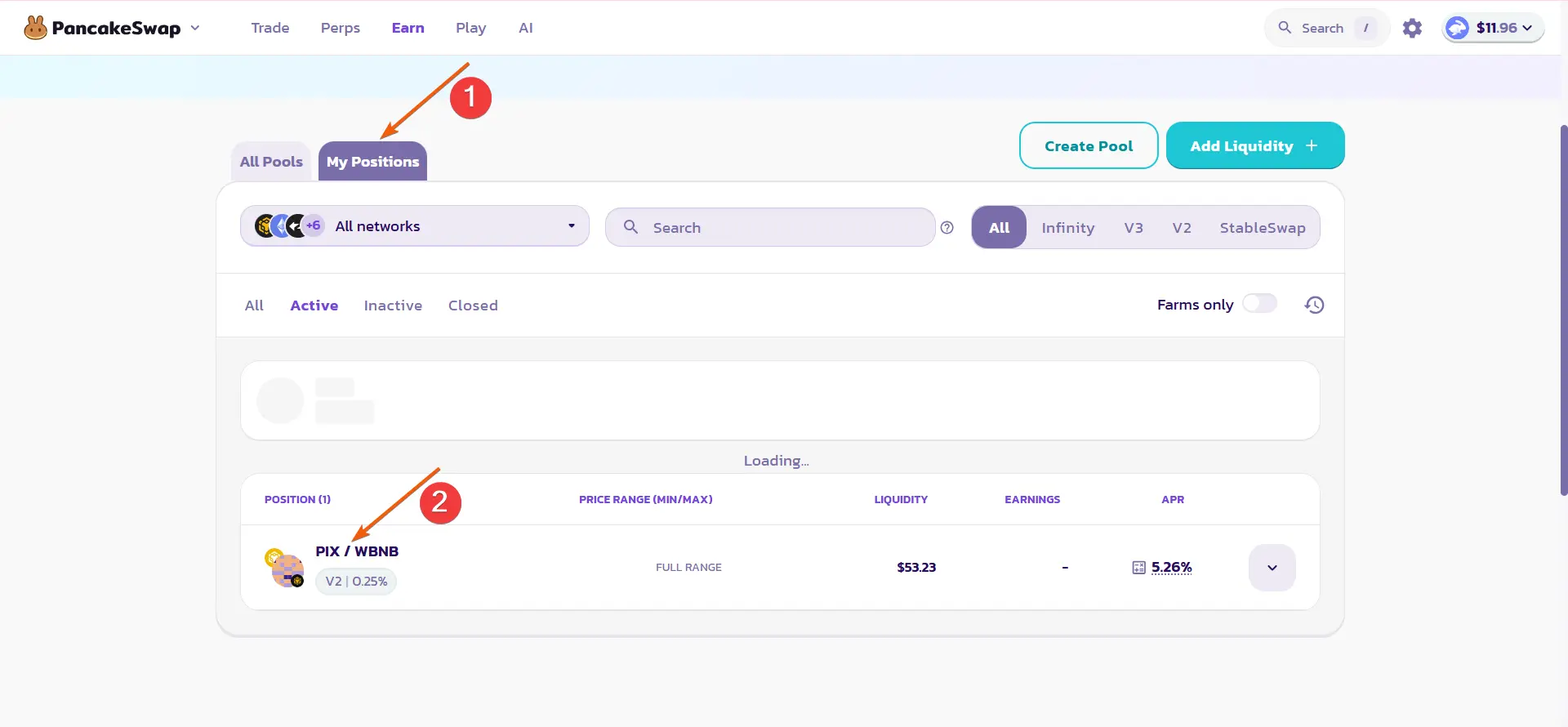 PancakeSwap liquidity guide, step 16