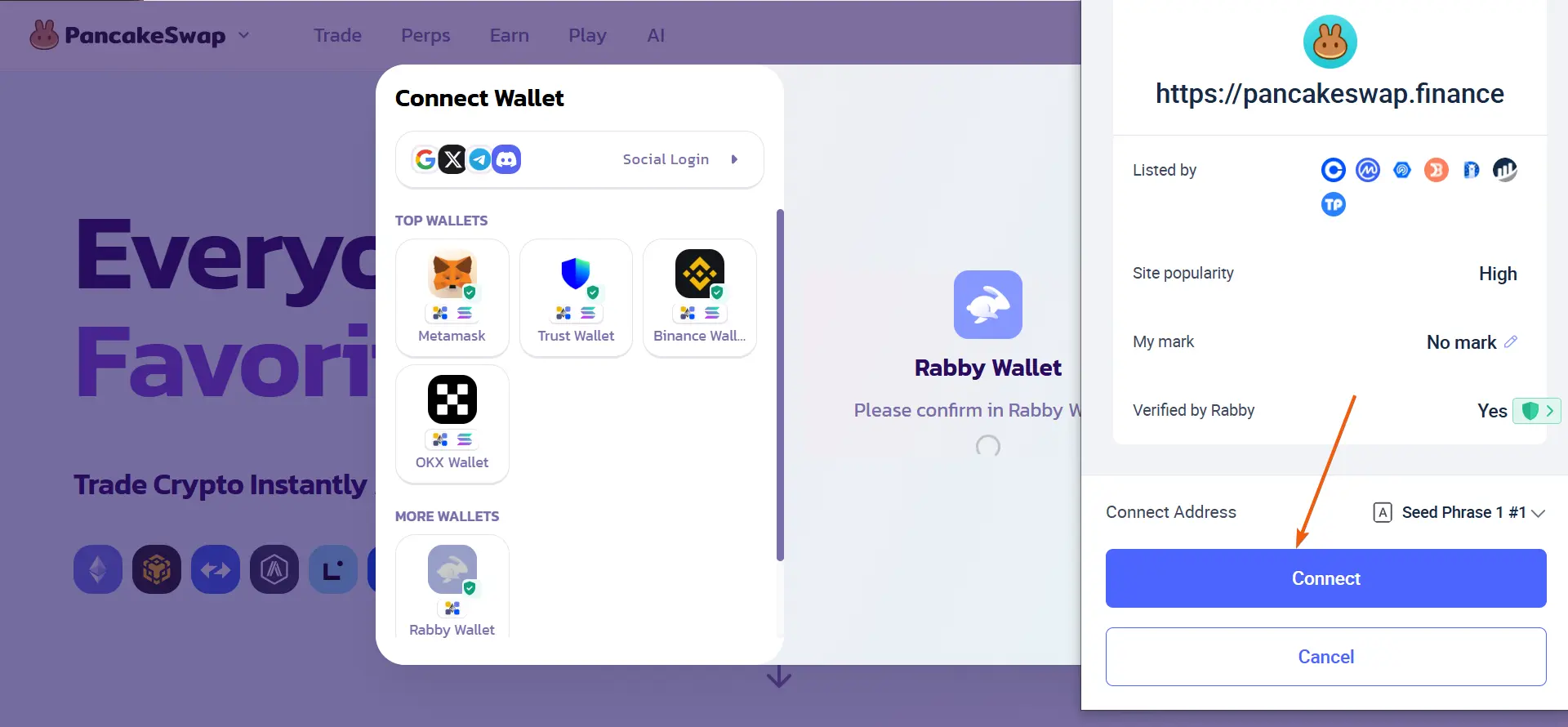 PancakeSwap liquidity guide, step 3