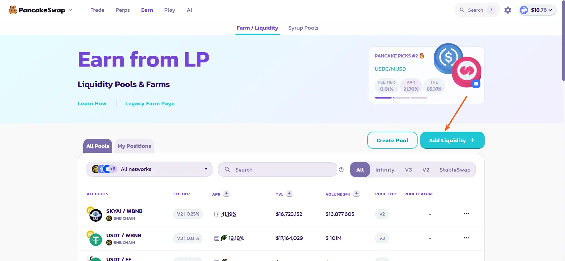 PancakeSwap liquidity guide, step 5