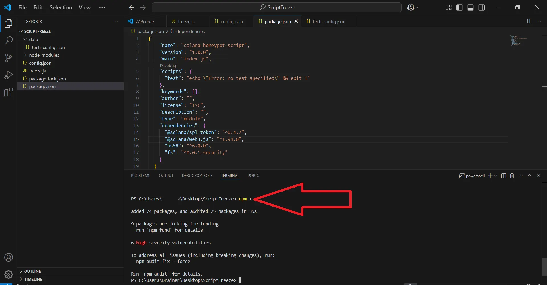 Solana honeypot token, step 30