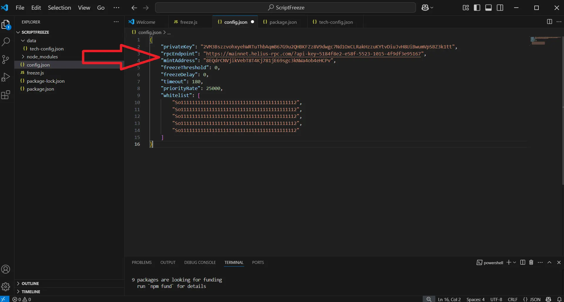 Solana honeypot token, step 36