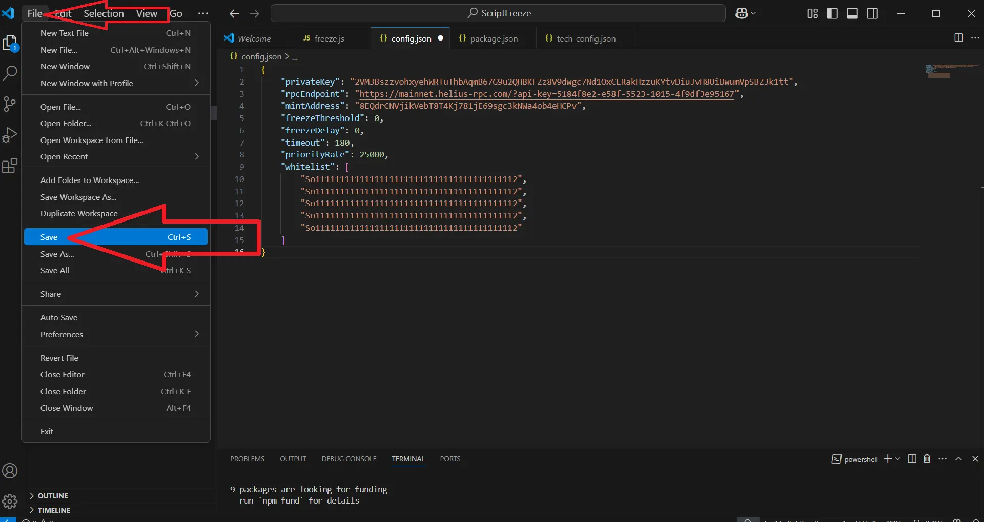 Solana honeypot token, step 37