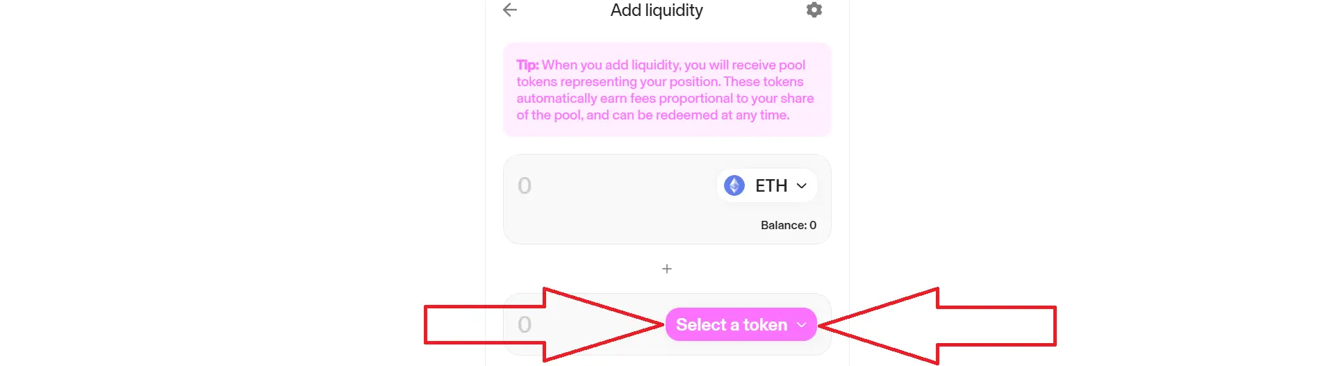 Uniswap liquidity guide, step 3