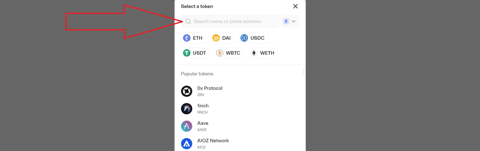 Uniswap liquidity guide, step 3