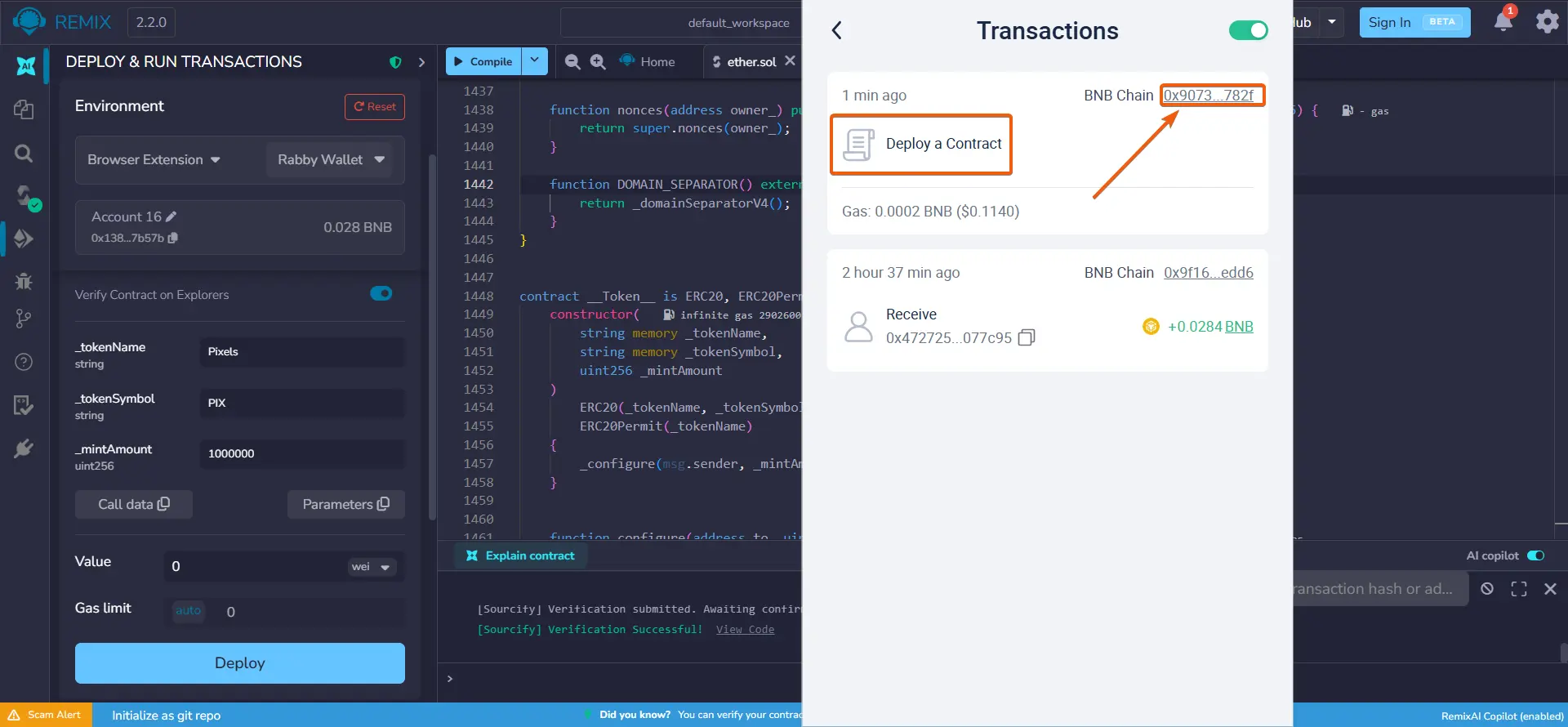 How to Create a Honeypot Token, step 20