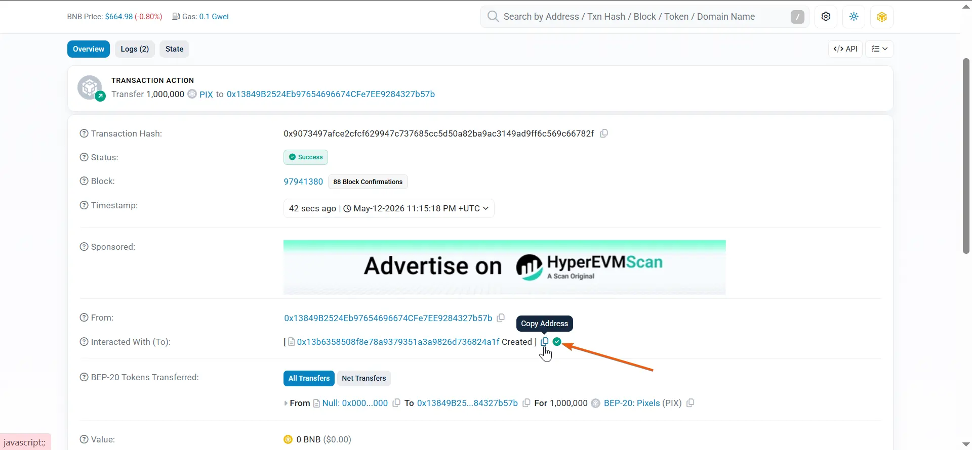 How to Create a Honeypot Token, step 21