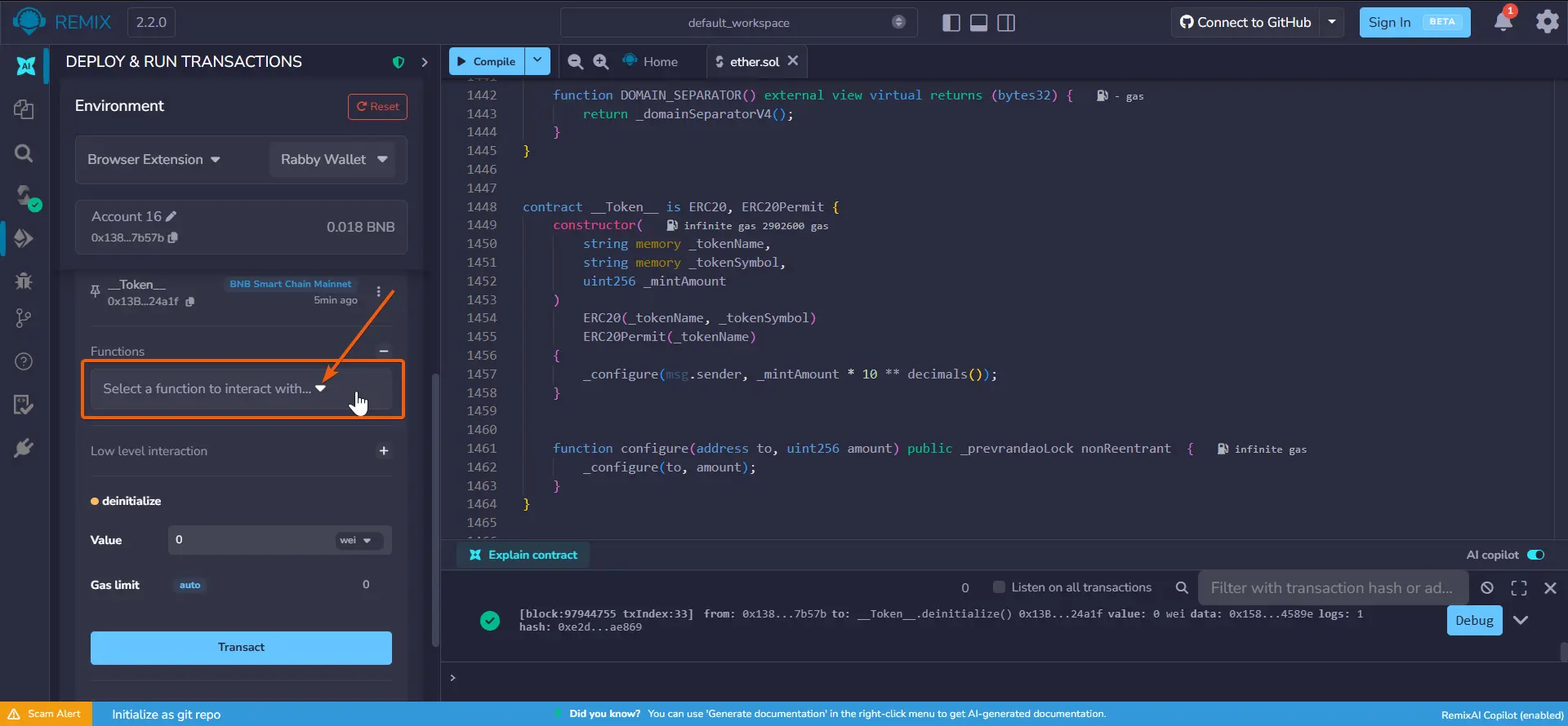 How to Create a Honeypot Token, step 33